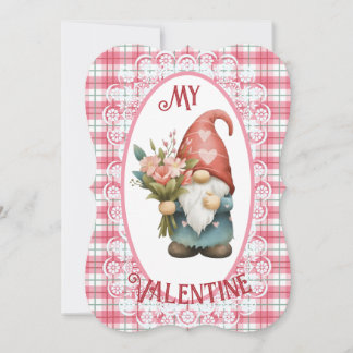 Mi Gnome de San Valentín - Tarjeta plana Día de Sa