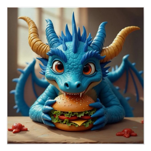 ¡Mi hamburguesa! Póster de Dragon Tea Time (Anverso)