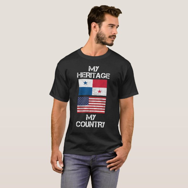Mi herencia mi camiseta americana panameña del (Anverso completo)