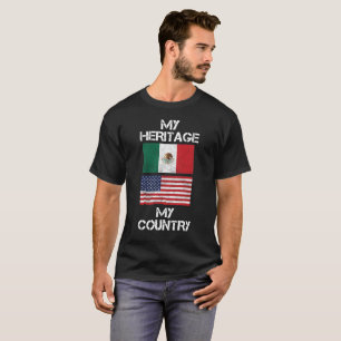 Mi herencia mi camiseta del mexicoamericanos del