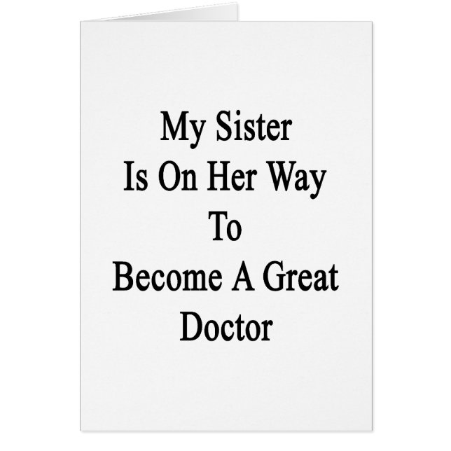 Mi hermana está en su manera de hacer gran médico (Frente)