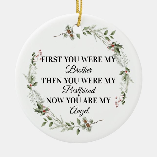 Mi Hermano, Mi Ornamento Ángel, Memorial Sentiment (Frente)