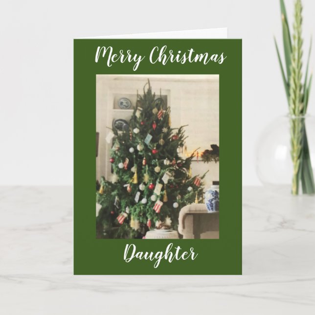 MI HERMOSA HIJA HACE DE LOS NAVIDADES UNA TARJETA  (Anverso)
