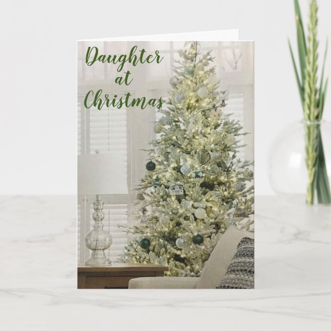 MI HERMOSA HIJA HACE DE LOS NAVIDADES UNA TARJETA  (Anverso)
