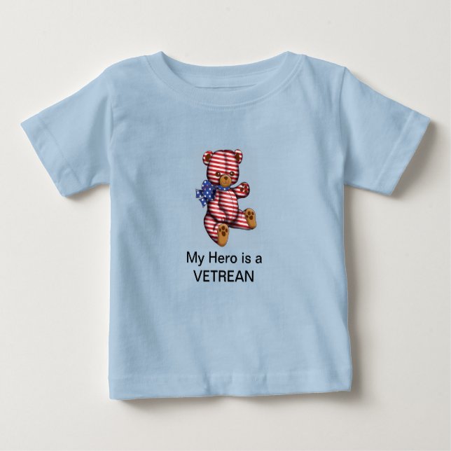 Mi héroe es una camiseta BABY VETERANA (Anverso)
