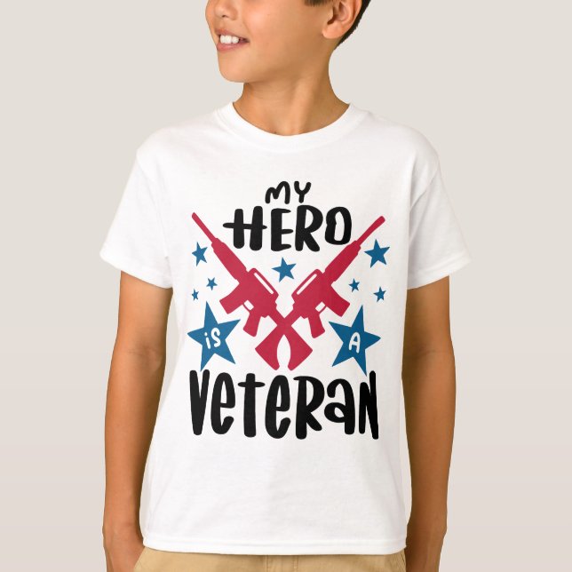 Mi héroe es una camiseta veterana (Anverso)