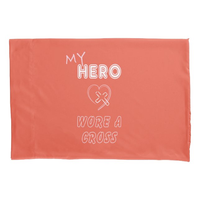 Mi héroe llevaba fundas de almohada con cruz regal (Anverso)