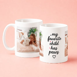 Mi hijo favorito tiene patas Taza de café con foto