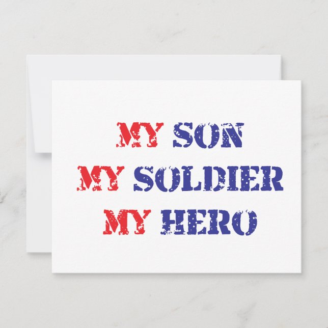 Mi hijo, mi soldado, mi héroe (Anverso)