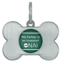 ¡Mi humano es un inventor! Placa para mascotas