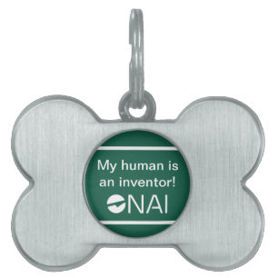 ¡Mi humano es un inventor! Placa para mascotas