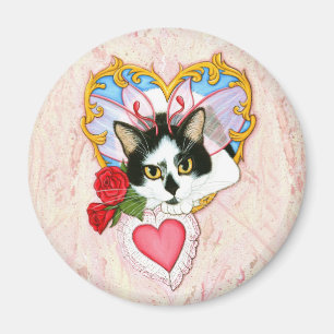 Mi imán felino del gato de la tarjeta del día de