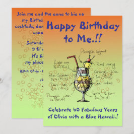 Mi invitación de fiesta de cumpleaños en Hawaii az