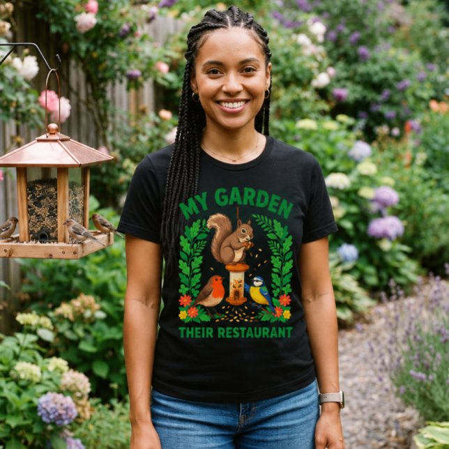 Mi jardín su restaurante Camiseta Funny Squirrel (Subido por el creador)