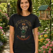 Mi jardín su restaurante Camiseta Funny Squirrel