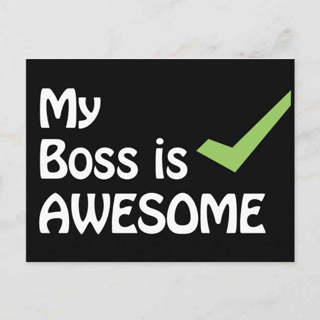 Mi jefe es una tarjeta postal asombrosa (Anverso)