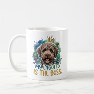 Mi Lagotto es el jefe Taza de café divertida para