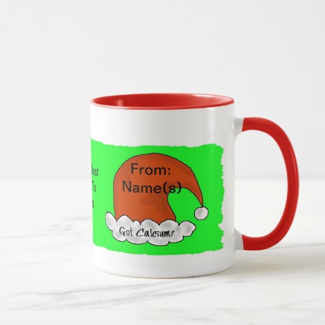 Mi leche para Santa - taza de Customizeable de los (Derecha)