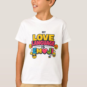 Mi Lenguaje del Amor es Camiseta para Niños Emoji