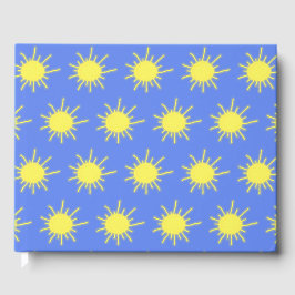 Mi libro de invitados Sunshine (azul cielo y amari
