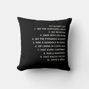 ¡MI LISTA DE BUCKET!  Cojín decorativo personali