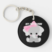 Mi llavero Texto personalizado foto de elefante be