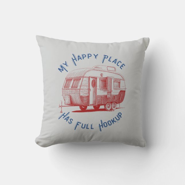 Mi lugar feliz tiene almohada de enlace completo (Anverso)