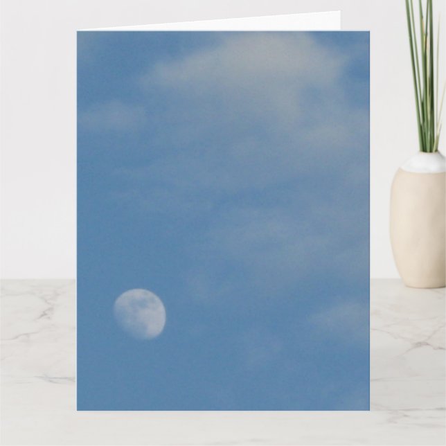 Mi luna de día - Tarjeta de saludo retrato grande (Anverso)