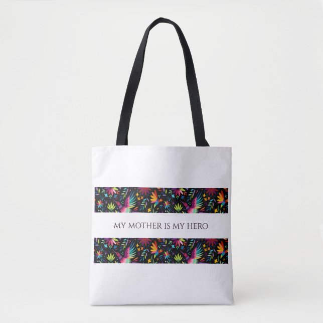 Mi madre es mi héroe / Bolsa de mano de moda (Anverso)