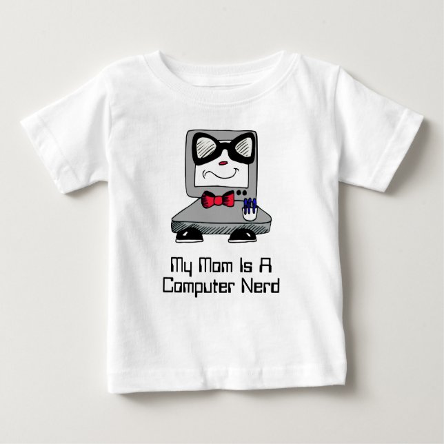 Mi mamá es una camiseta de nerd geek para bebés (Anverso)