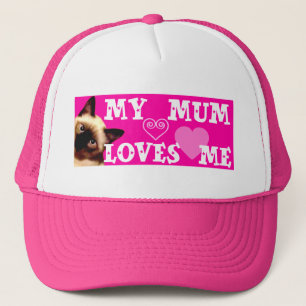 MI MAMÁ ME AMA - GORRA ROSADO CON EL CAT