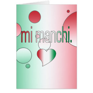 ¡MI Manchi! La bandera de Italia colorea arte pop