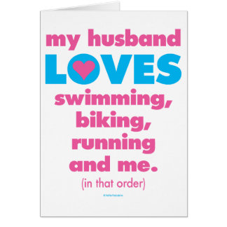 Mi marido ama los Triathlons (el texto solamente)