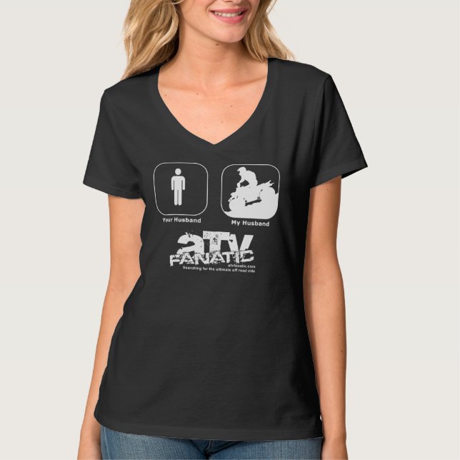 Mi marido monta la camisa para mujer con cuello de (Anverso)