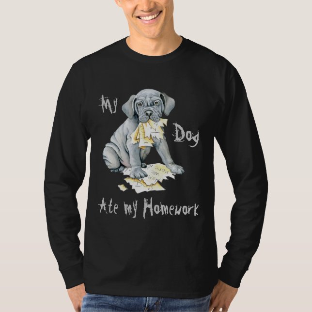 Mi Mastino Se Comía Mi Camiseta Doméstica (Anverso)