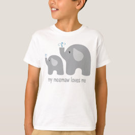 Mi Meemaw me ama - Camisa de elefante para niños