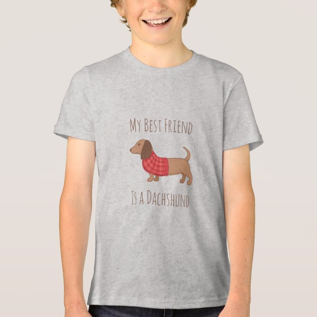 Mi mejor amigo es Dachshund Wiener Dog Red Sweater (Anverso)