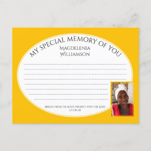 MI MEMORIA ESPECIAL DE USTED Tarjeta de memoria pa