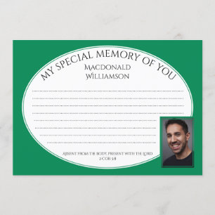 MI MEMORIA ESPECIAL DE USTEDES  Foto  Tarjeta de C