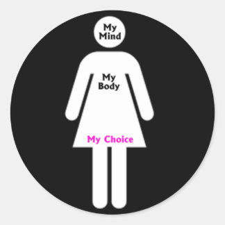 Mi mente, mi cuerpo, mi elección. Pegatina de elec