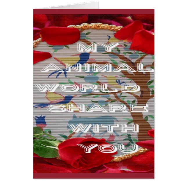 Mi mundo animal: Hermoso diseño de árboles y aves (Frente)