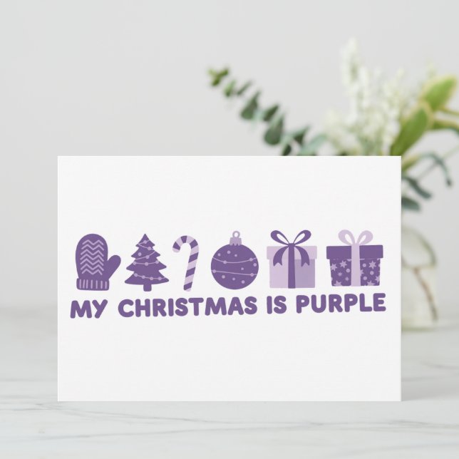Mi Navidad es Purple Holiday Xmas (Anverso de pie)