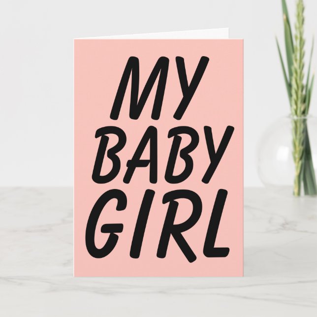 MI NIÑA, TARJETA DE CUMPLEAÑOS PARA NOVIA O ESPOSA (Anverso)