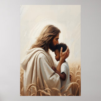 Mi Niño Jesús y Niño Negro Arte Cristiano de Pared