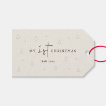 Mi nombre de bebé en mi 1er Navidad | Etiqueta de
