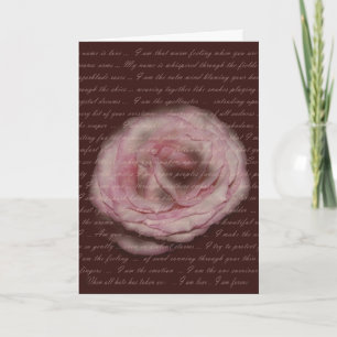 "Mi nombre es tarjeta de felicitación floral de la