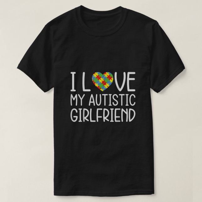 Mi Novia Tiene Camisa De Autismo Me Encanta Mi G A (Diseño del anverso)