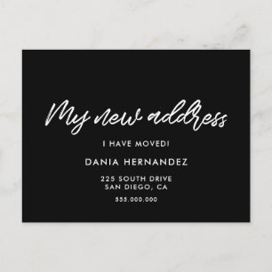 Mi nueva dirección invitación moderna en movimient