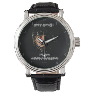 Mi objetivo (granito de hockey) reloj de pulsera