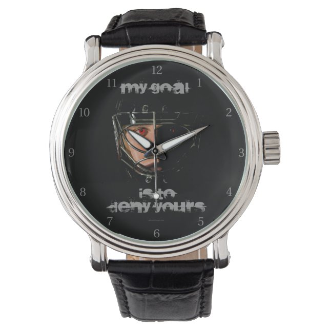 Mi objetivo (granito de hockey) reloj de pulsera (Anverso)